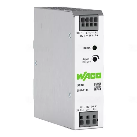 WAGO 2587-2144 Tápegység 24VDC 120W 5A, DIN sínre 125x35x110mm