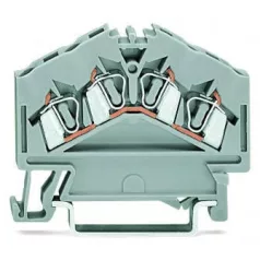   WAGO 280-646 4 vezetékes átmenő sorkapocs, 2.5 mm², középső jelölés, szürke 