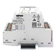   WAGO 751-9402 Kompakt vezérlő 100; 8DI 8DIO 2AI 2AIO 2NI/PT 2RS485; 2 x ETHERNET; SD