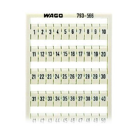 Wago 793-566 WMB-jelölőkártya sorkapocshoz, bepattintható típus, fehér