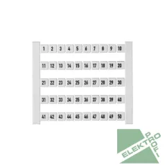   Weidmüller 0473460001 DEK 5 FW 1-50 Sorkapocs jelölő DEK5FW 1- 50 vízszintes 5mm 50 db