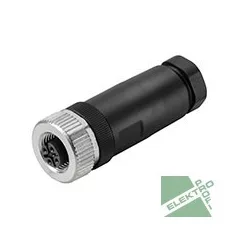   Weidmüller 1807230000 SAIB-4/9 Szabadon konfekcionálhat hüvely, M12, Hüvely (mama) , egyenes