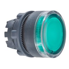   Schneider ZB5AW333 Harmony műanyag világító nyomógomb fej, Ø22, visszatérő, beépített LED-hez, zöld